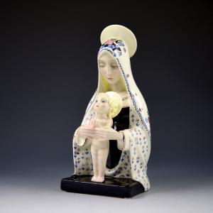 Madonna con Gesù Bambino <br>Sandro Vacchetti, Manifattura Essevi <br>Torino, 1936